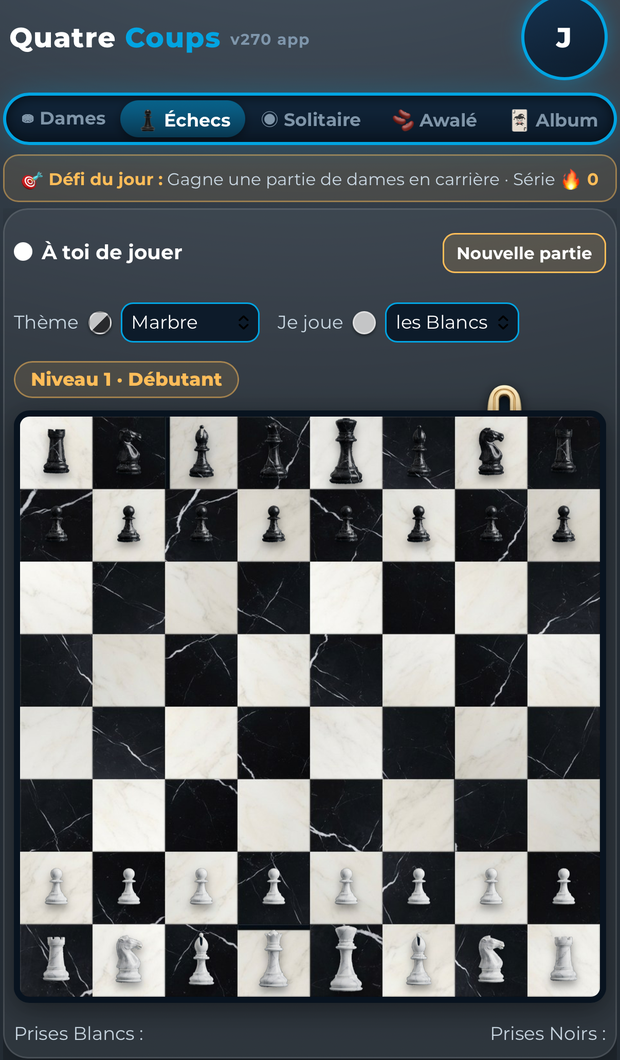 Échecs dans Quatre Coups